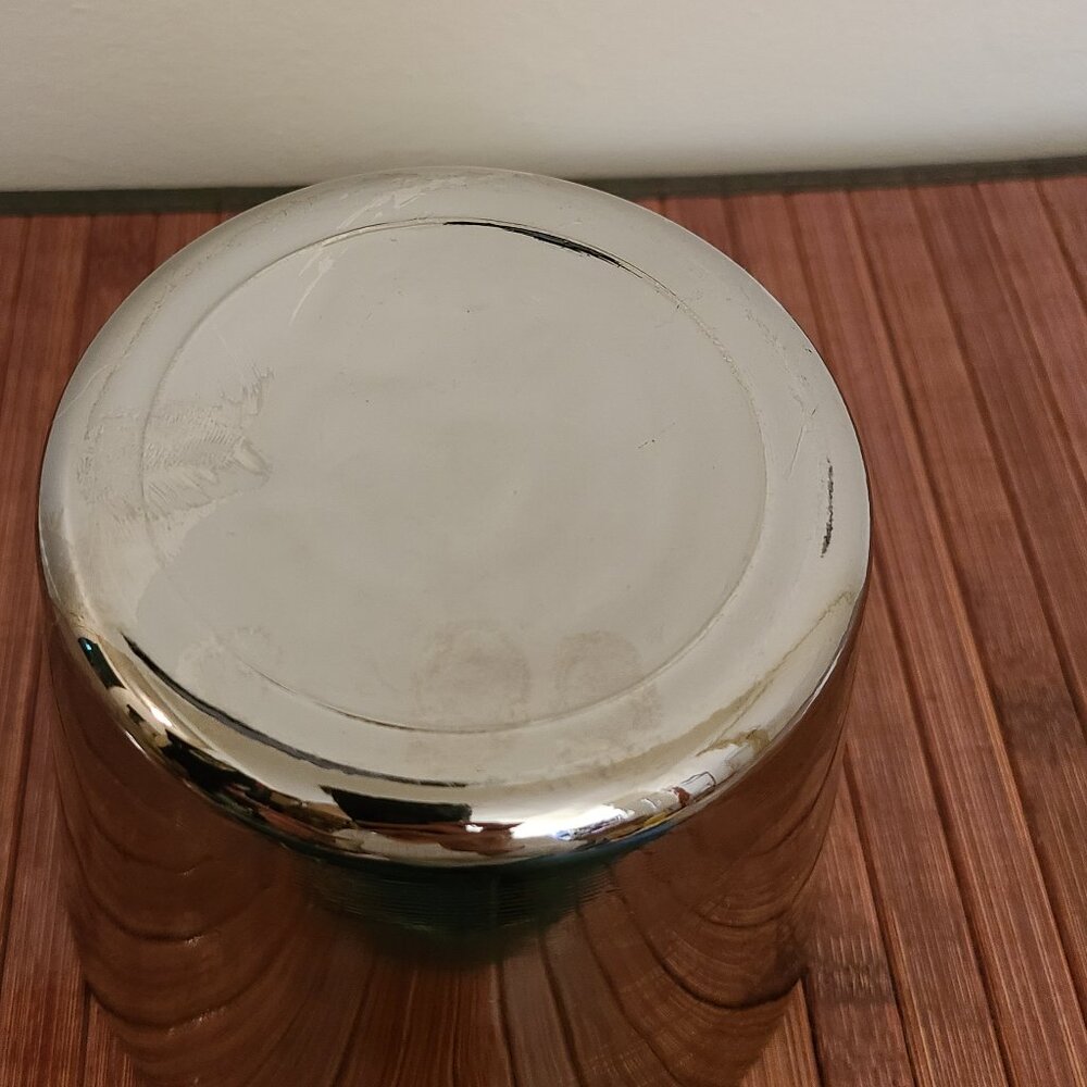 MCM Dorothy Thorpe Style Silver Fade Cocktail (8) Glasses/ Caddy/ Ice Bucket - Picture 8 of 12